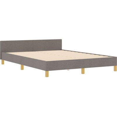 Vidaxl - Bed - Taupe - 160x200 cm Fabric Vidaxl - Bed - Taupe - 160x200 cm Fabric