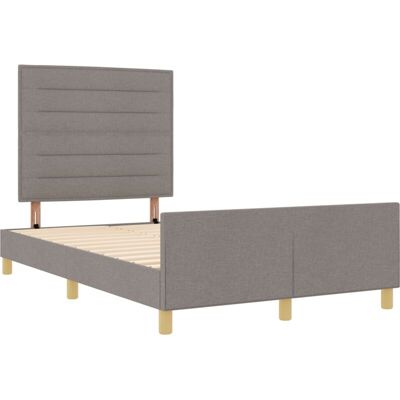 Vidaxl Taupe Bed Frame 140x190 cm - Bed Frame Vidaxl Taupe Bed Frame 140x190 cm - Bed Frame