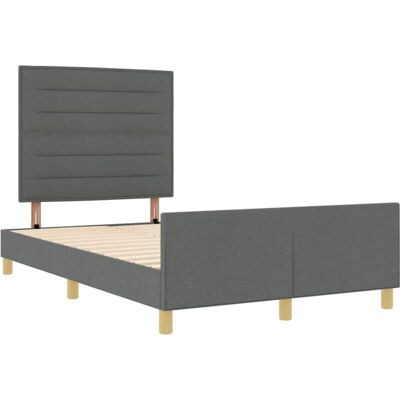 Vidaxl Dark Gray Bed - Minimalist Design, Durable Wood, Supports 2 Vidaxl Dark Gray Bed - Minimalist Design, Durable Wood, Supports 2