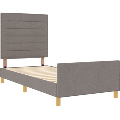 Vidaxl - Tela Bed Frame Taupe 90x200 cm Vidaxl - Tela Bed Frame Taupe 90x200 cm