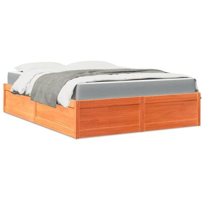vidaXL Bed with Mattress 160x200 cm - Solid Pine Wood vidaXL Bed with Mattress 160x200 cm - Solid Pine Wood