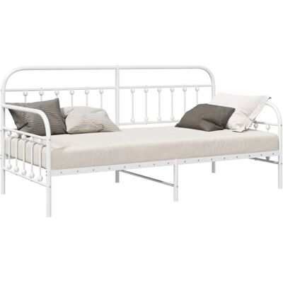 VidaXL Metal Bed Frame White 90x200cm - Bed Frame VidaXL Metal Bed Frame White 90x200cm - Bed Frame