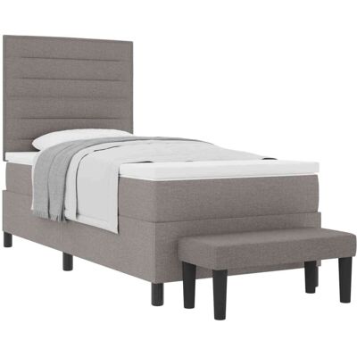 vidaXL Boxspring bed Taupe - Boxspring bed vidaXL Boxspring bed Taupe - Boxspring bed