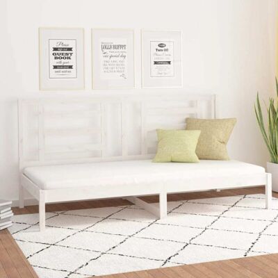 vidaXL White Pine Day Bed - Day Bed vidaXL White Pine Day Bed - Day Bed
