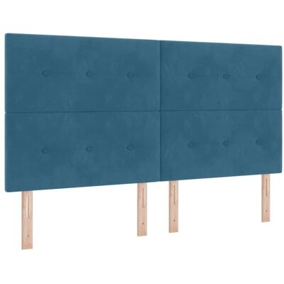 Vidaxl Dark Blue Velvet Headboard - Headboard Vidaxl Dark Blue Velvet Headboard - Headboard