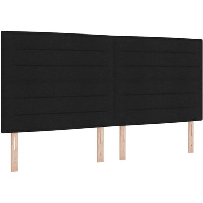 Vidaxl Black Modern Headboard - 200 cm Bed, Stylish & Adjustable Vidaxl Black Modern Headboard - 200 cm Bed, Stylish & Adjustable