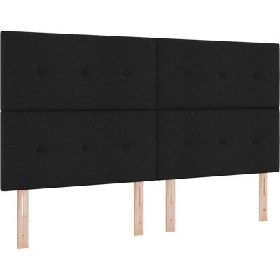 Vidaxl Black Upholstered Button Headboard - Headboard Vidaxl Black Upholstered Button Headboard - Headboard