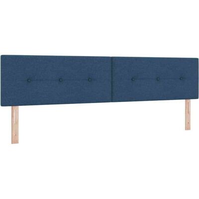 VidaXL Headboard Tufted Buttons Blue 200cm Fabric - Headboard VidaXL Headboard Tufted Buttons Blue 200cm Fabric - Headboard