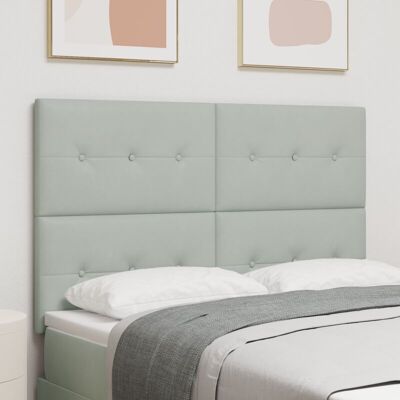 Vidaxl Gray Light Velvet 72cm Headboard - Headboard Vidaxl Gray Light Velvet 72cm Headboard - Headboard