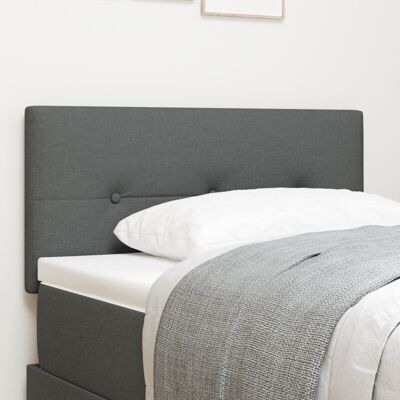 Vidaxl - Headboard with Buttons Dark Gray Fabric 90cm Vidaxl - Headboard with Buttons Dark Gray Fabric 90cm