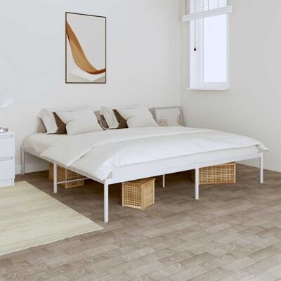 vidaXL Metal Bed Frame 180x200cm White - Bed Type vidaXL Metal Bed Frame 180x200cm White - Bed Type