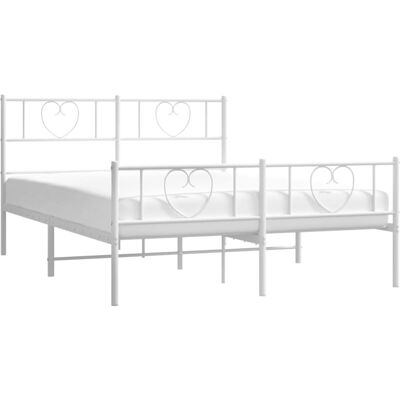vidaXL Metal Bed Frame with Headboard and Footboard - Bed Frame vidaXL Metal Bed Frame with Headboard and Footboard - Bed Frame