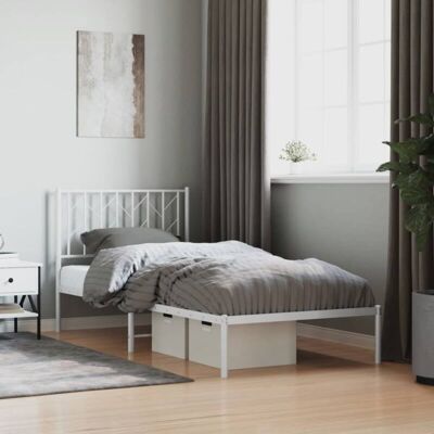 vidaXL Metal Bed Frame with Headboard - Bed Frame vidaXL Metal Bed Frame with Headboard - Bed Frame