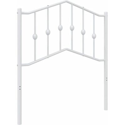 vidaXL White Metal Headboard 80 cm - Headboard vidaXL White Metal Headboard 80 cm - Headboard