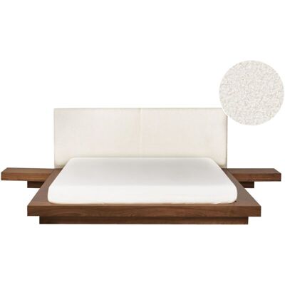 Beliani Modern Bed with Nightstands - 160x200cm - Brown Beliani Modern Bed with Nightstands - 160x200cm - Brown