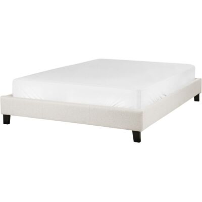 Beliani Double Bed Light Beige - ROANNE - bed Beliani Double Bed Light Beige - ROANNE - bed