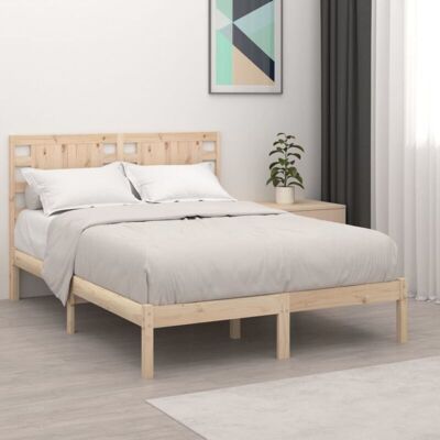 vidaXL Solid Wood Pine Bed Frame - 120x200 cm - Bed Type vidaXL Solid Wood Pine Bed Frame - 120x200 cm - Bed Type