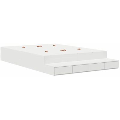 Vidaxl White Bed Frame 150x200 cm - Bed frame Vidaxl White Bed Frame 150x200 cm - Bed frame