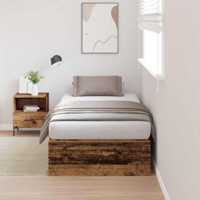 vidaXL Rustic Storage Bed Frame - 100x200 cm vidaXL Rustic Storage Bed Frame - 100x200 cm