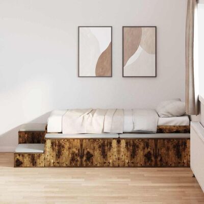 Vidaxl - Bed Base with Storage Drawers - Made of Solid Oak - Brown Vidaxl - Bed Base with Storage Drawers - Made of Solid Oak - Brown