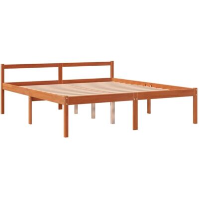 vidaXL Bed Frame Solid Pine Wood 160x200 cm - Rustic Style vidaXL Bed Frame Solid Pine Wood 160x200 cm - Rustic Style
