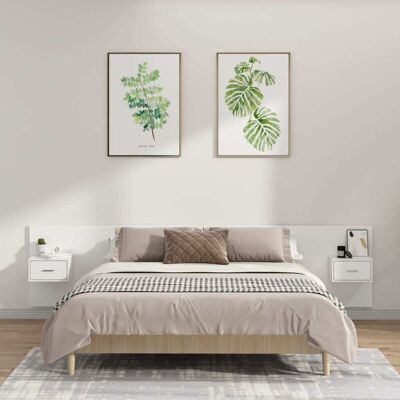 vidaXL Bed Headboard with Cabinets - Bedroom Storage Furniture vidaXL Bed Headboard with Cabinets - Bedroom Storage Furniture