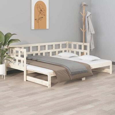Vidaxl Pine Wood Sofa Bed - Rustic 80x200 cm Multifunctional Daybed Vidaxl Pine Wood Sofa Bed - Rustic 80x200 cm Multifunctional Daybed