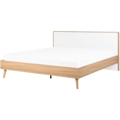 Beliani SERRIS Bed Frame - Scandinavian Design - 180x200cm - White Beliani SERRIS Bed Frame - Scandinavian Design - 180x200cm - White