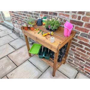 CHARLES TAYLOR Davenport Utility Garden Potting Table - Wood - L48 x W92 x H90 cm