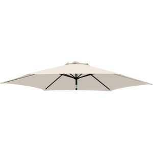 Replacement Fabric Garden Parasol Canopy Cover for 2.5m 6 Arm Parasol - Cream - Greenbay