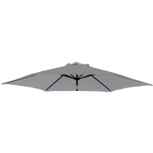 Replacement Fabric Garden Parasol Canopy Cover for 3m 8 Arm Parasol - Grey - Greenbay