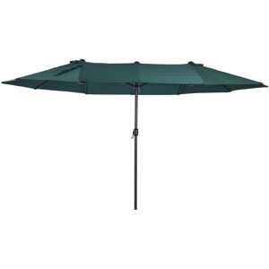 4.6M Garden Patio Umbrella Canopy Parasol Sun Shade w/o Base Dark Green - Dark Green - Outsunny
