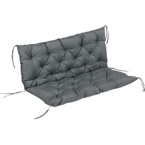 Outsunny - Garden Bench Cushion 2 Seater Swing Chair Cushion Outdoor Seat Pad - Dark Grey