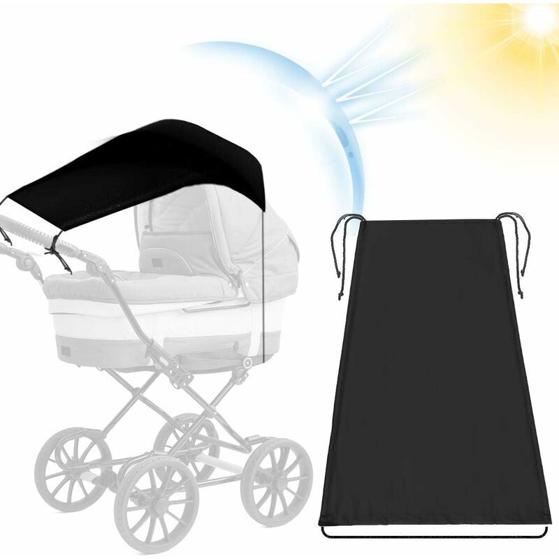 TINOR Stroller Sun Shade, Stroller Parasol, Universal Stroller Sun Shade, Canopy Canopy Sun Shade, for Carrycot, Pram, Adjustable with uv 50 Protection,