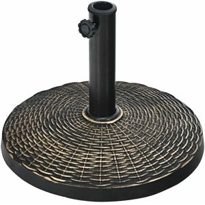 COSTWAY 10KG Outdoor Garden Resin Parasol Base Rattan Design Heavy Duty Umbrella Stand