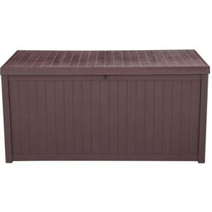 Famiholld - 113gal 430L Outdoor Garden Plastic Storage Deck Box Chest Tools Cushions Toys Lockable Seat Waterproof - Brown - Brown