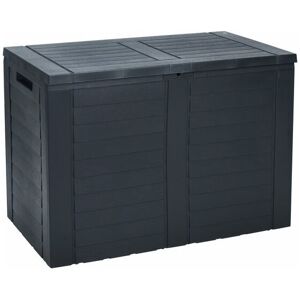 Koopman - 175L Outdoor Garden Cushion Storage Box Chest in Black