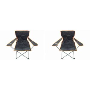 Howleys - 2 Black & Orange Folding Chair With Cup Holder