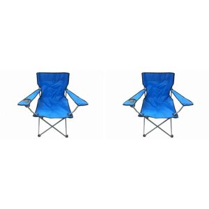 Kandy Toys - 2 Blue & Black Folding Chair With Cup Holder