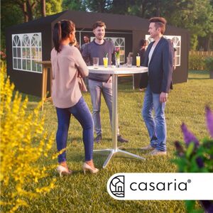 Casaria 2x High Table Foldable Bistro Aluminium 2in1 Bar Folding Party Patio Garden - Silver