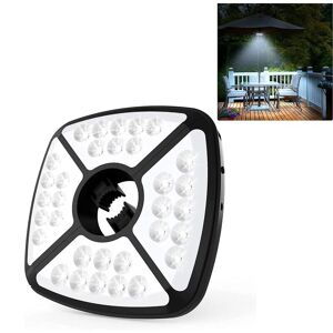 Aougo - 32 led Rechargeable Garden Umbrella Light, Parasol Light with 2 Lighting Modes 72 Hours and Built-in 2600 Battery Cordless Dimmable for