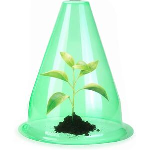 36 Pack Plant Hats - Clear Salad Plant Lid - Protects Against Birds, Frost or Weather - Protects Plants from Feeding, Green Denuotop