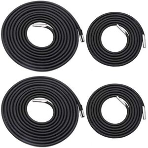 Héloise - 4 Pack Universal Replacement Bungee Cords for Zero Gravity Chair, Lounger and Bungee Chair, Black