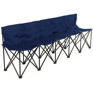 Azuma - 5 Seat Folding Bench Outdoor Sports Training Football Camping Garden - Navy