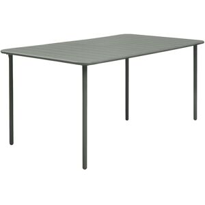 SWEEEK 6-8 Seater metal garden table, 160x90xH72.5cm, green - Khaki Green