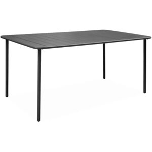 SWEEEK 6-8 Seater rectangular metal garden table, 160x90xH72.5cm, anthracite - Anthracite