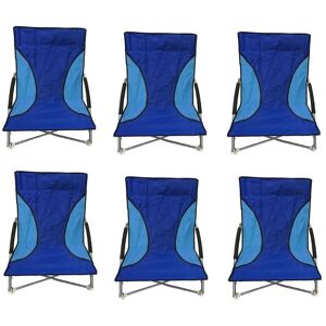 HOWLEYS 6 Blue Nalu Folding Low Seat Beach Chair Camping Chairs