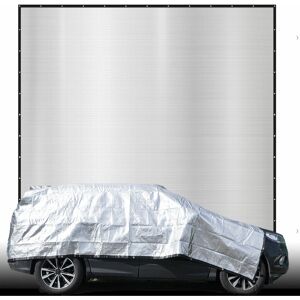 Amanka - 6x6 m Aluminet Shade Cloth - Sun Shade Heat Reflective Car Cover Pergola Canopy - silber