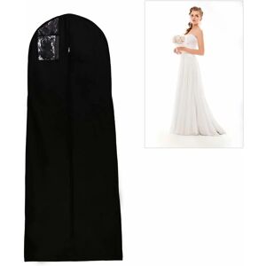 71 Inch Wedding Dress Cover Bag Breathable Dustproof Bridal Gown Garment Storage Bag Protector Black (180 80 cm) Denuotop