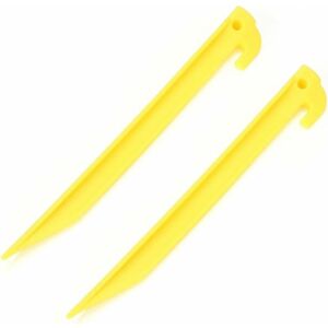 Héloise - 7.5' Yellow Plastic Tent Stakes Lightweight Nails for Sand Beach Camping Tents Pack of 10